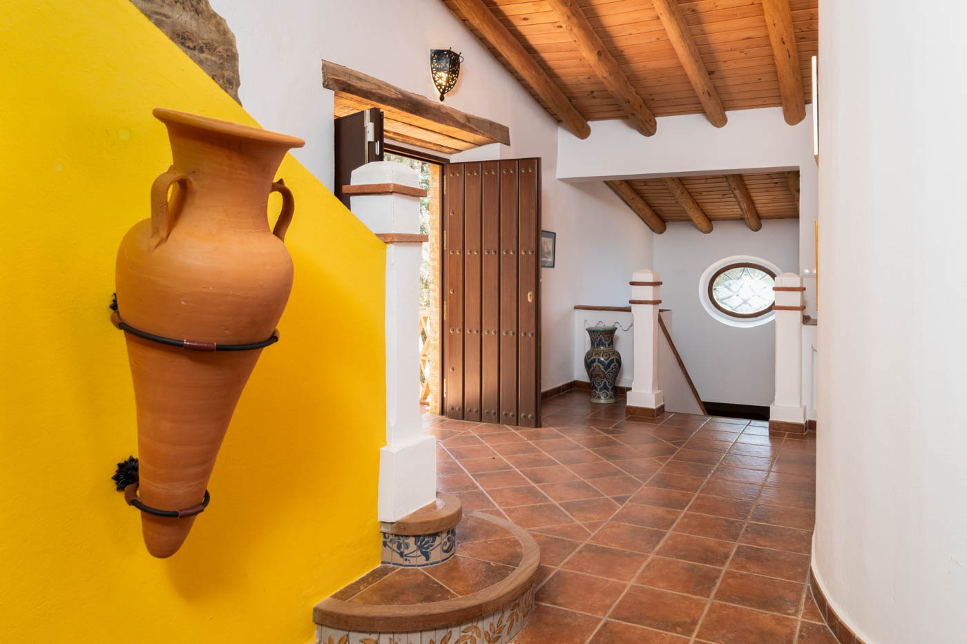 Ground floor has door to terraces